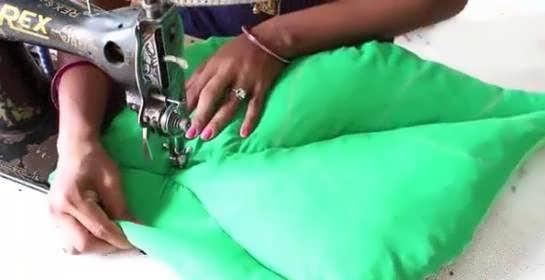 آموزش دوخت فرشینه برگ زیبا