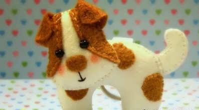 ساخت عروسک سگ نمدی