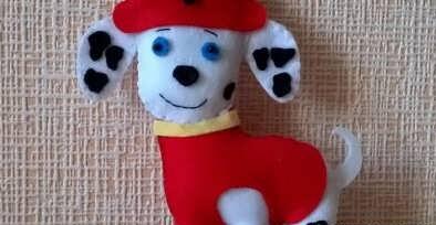 ساخت عروسک سگ نمدی