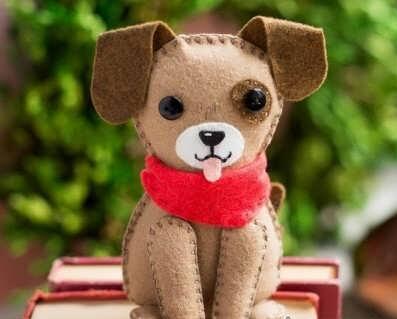 ساخت عروسک سگ نمدی