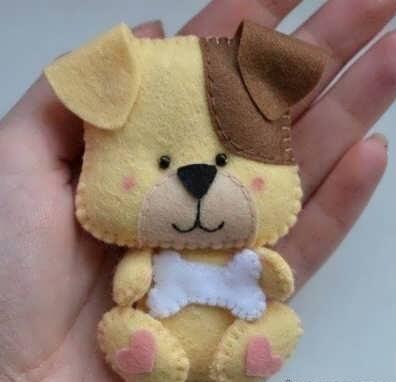 ساخت عروسک سگ نمدی