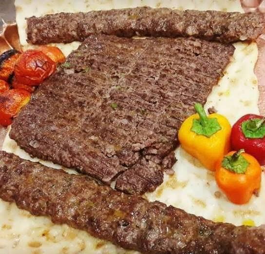 تزیین کباب کوبیده مجلسی