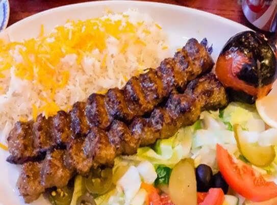 تزیین کباب کوبیده مجلسی