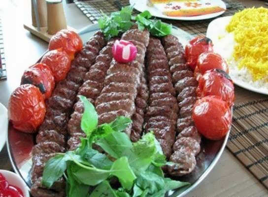 تزیین کباب کوبیده مجلسی