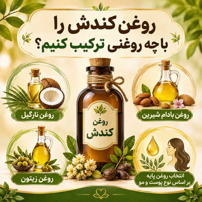 خواص روغن کندش برای مو و پوست؛ شواهد درباره رشد مو و کاهش ریزش؛ روش مصرف و عوارض احتمالی روغن کندش را با چه روغنی ترکیب کنیم؟