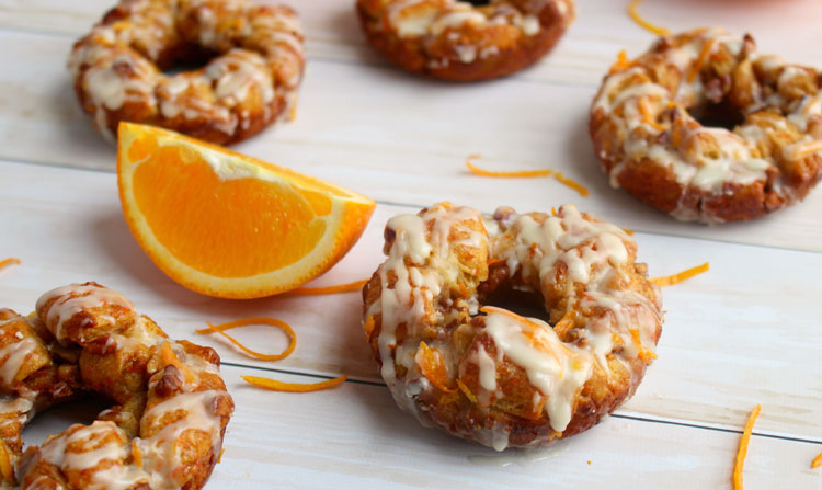 طرز تهیه دونات پرتقالی و مینی دونات پرتقالی خوشمزه