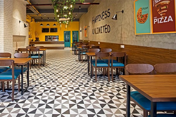 چیدمان دکوراسیون فست فود