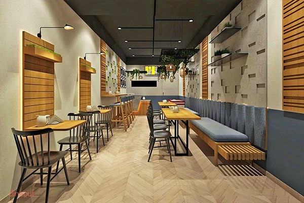 نحوه چیدمان سالن غذاخوری در طراحی داخلی فست فود