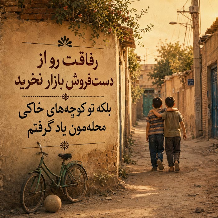 عکس نوشته رفیق و دوست صمیمی شماره 2