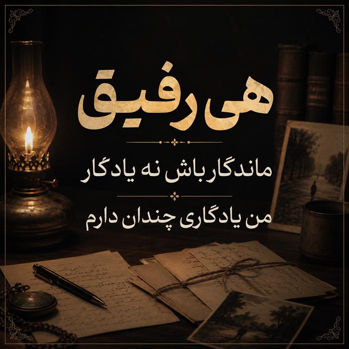 عکس نوشته رفیق و دوست صمیمی شماره 3