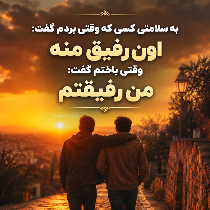 عکس نوشته رفیق و دوست صمیمی شماره 5
