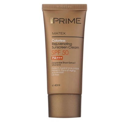 کرم ضد آفتاب و ضد چروک بی رنگ پریم مدل Matex Colorless SPF50