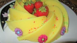 دسر با نشاسته و گلاب