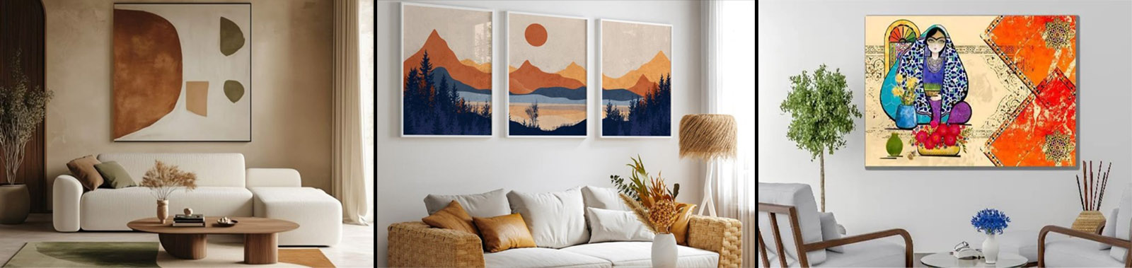 تابلو دکوراتیو مدرن، مینیمال یا کلاسیک برای پذیرایی؟