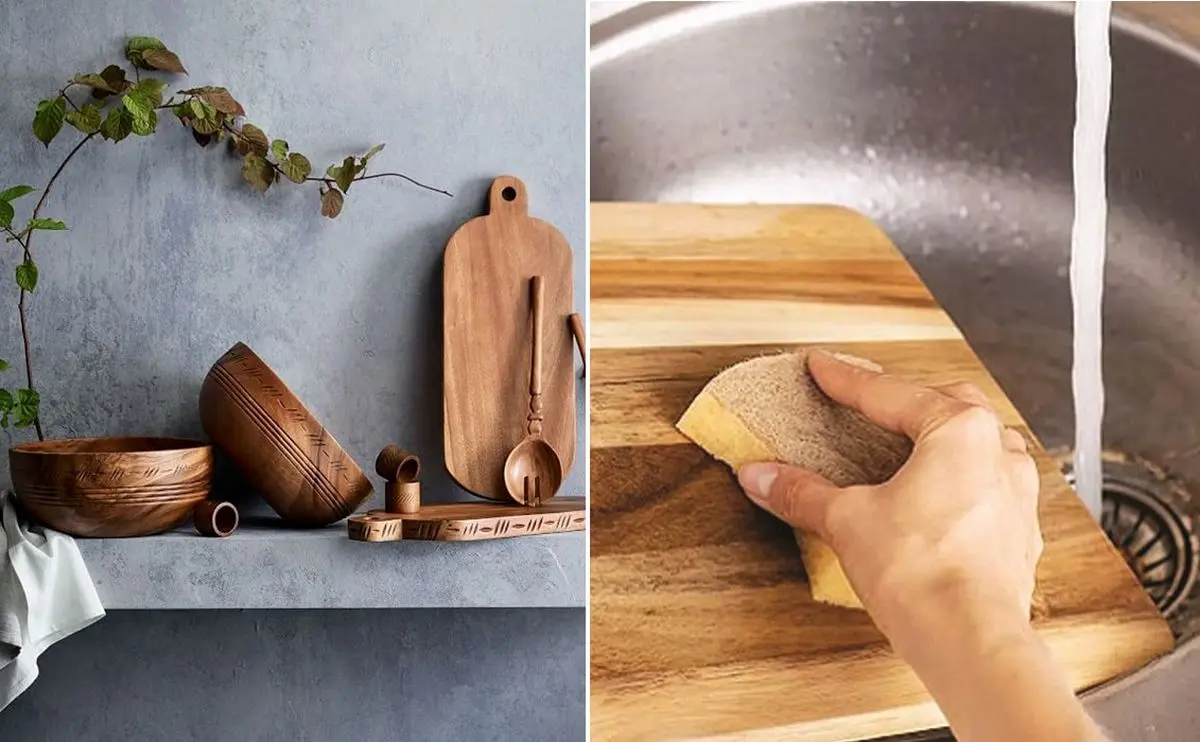نحوه تمیز کردن ظروف چوبی | رازهای شگفت انگیز نگهداری از ظروف چوبی و بامبو
