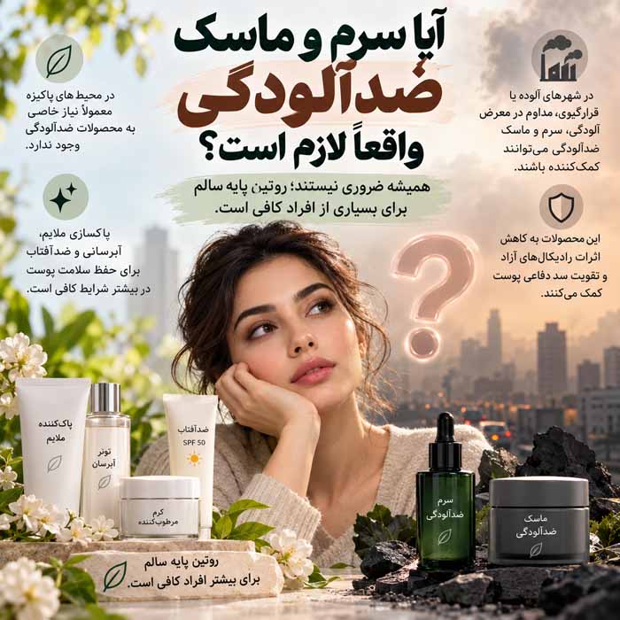 تأثیر آلودگی هوا بر پوست؛ عوارض ذرات معلق و روشهای علمی مراقبت روزانه آیا سرم و ماسک ضدآلودگی واقعاً لازم است؟