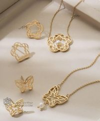 نیم ست طلا ظریف و شیک، یک انتخاب عالی بین خانم ها