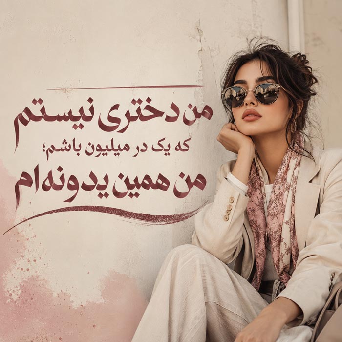 عکس نوشته اعتماد به نفس دخترانه شماره ۳ عکس نوشته اعتماد به نفس دخترانه شماره ۳