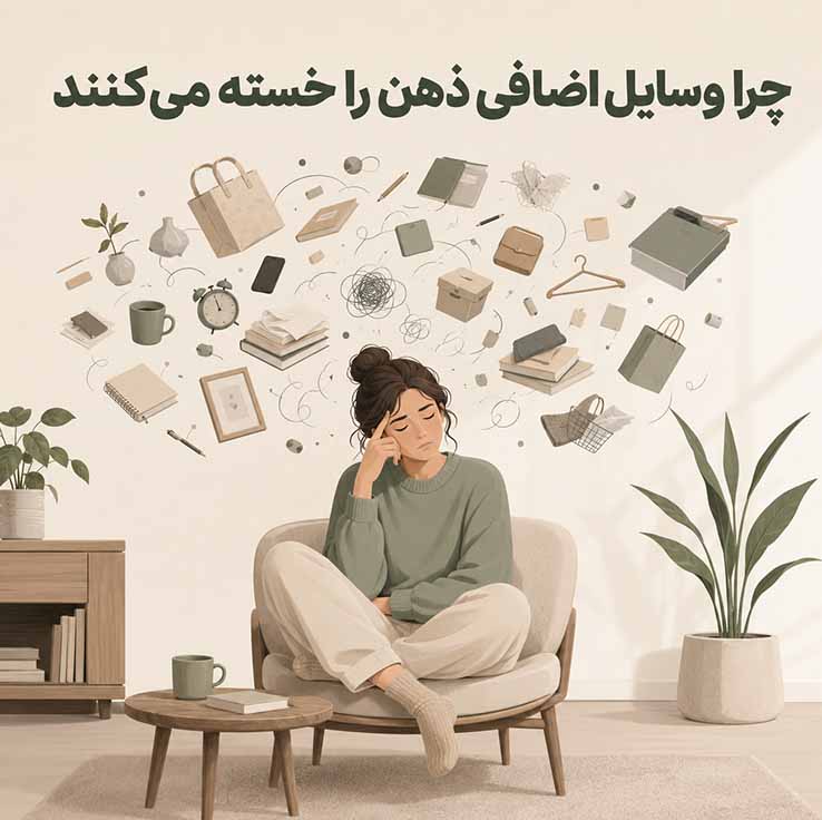 چرا وسایل اضافی ذهن را خسته می‌کنند