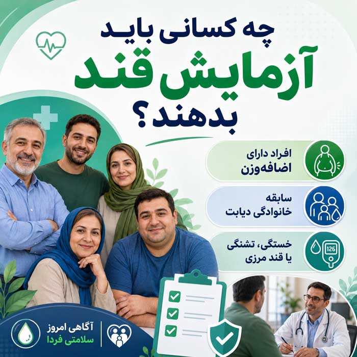 مقاومت به انسولین چیست؟؛ عوامل خطر و نشانههای احتمالی؛ آزمایشهای تشخیصی و راههای کنترل چه کسانی باید آزمایش قند بدهند؟