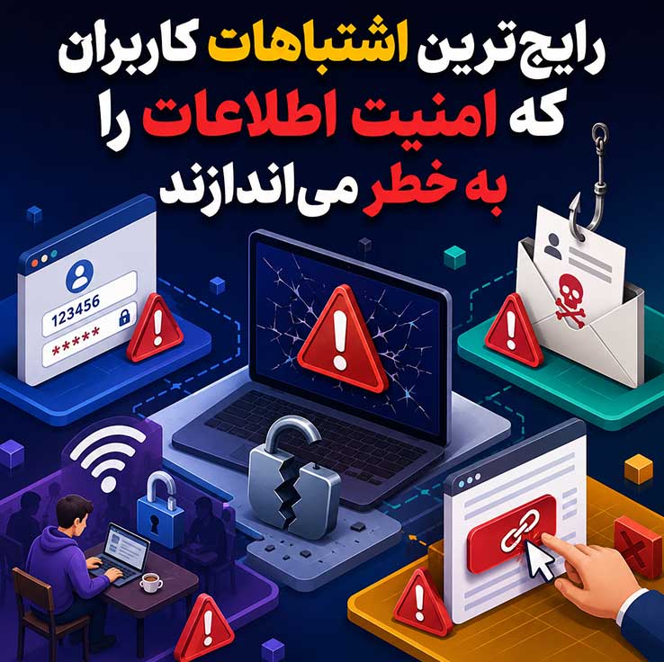 رایج‌ترین اشتباهات کاربران که امنیت اطلاعات را به خطر می‌اندازند