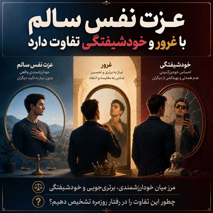عزت نفس پایین چیست؟؛ نشانهها و ریشههای خودکمبینی؛ تمرینهایی برای بهبود رابطه با خود عزت نفس سالم با غرور و خودشیفتگی تفاوت دارد