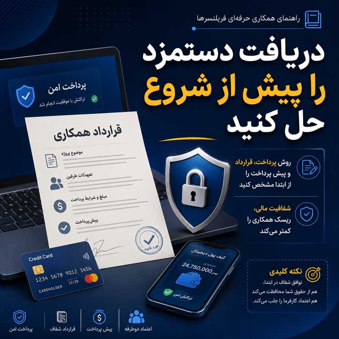 درآمد دلاری از فریلنسری؛ انتخاب مهارت و ساخت نمونهکار؛ مسیر جذب اولین مشتری خارجی دریافت دستمزد را پیش از شروع حل کنید