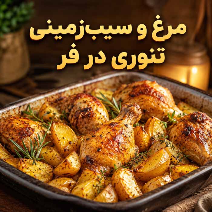 غذا با مرغ و سیبزمینی؛ دستورهای ساده، خوشمزه و اقتصادی برای ناهار و شام خانوادگی مرغ و سیبزمینی تنوری در فر