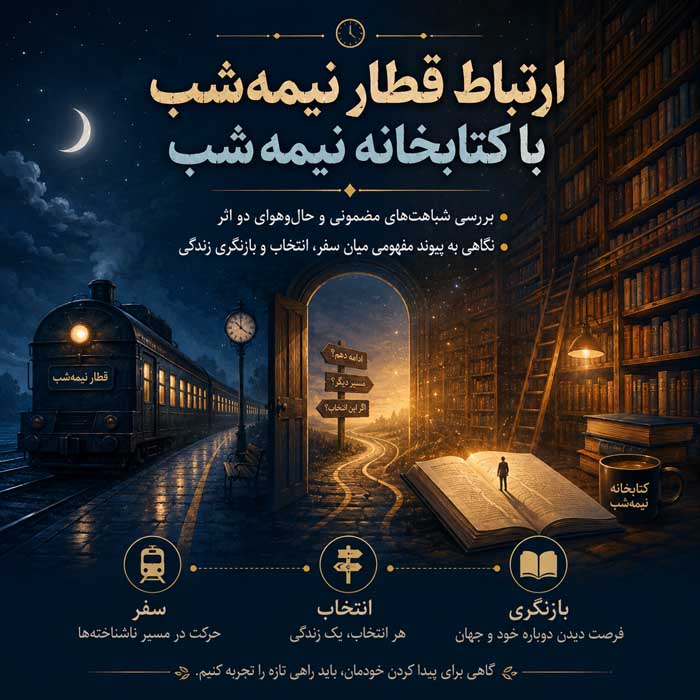ارتباط قطار نیمه‌شب با کتابخانه نیمه‌شب
