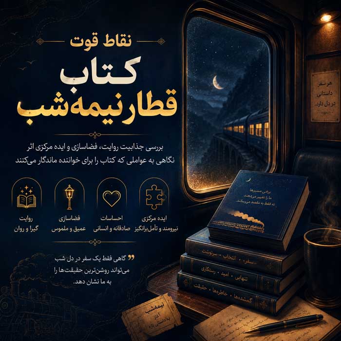 نقاط قوت کتاب قطار نیمه‌شب