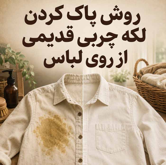 از بین بردن لکه چربی روی لباس؛ راهنمای کامل پاک کردن لکههای تازه و قدیمی بدون آسیب به پارچه روش پاک کردن لکه چربی قدیمی از روی لباس