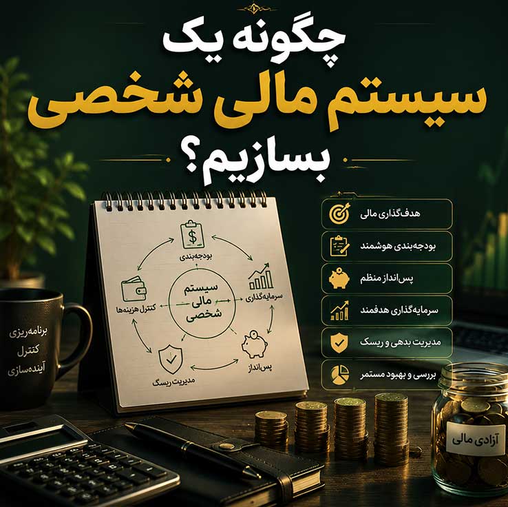 مدیریت مالی شخصی؛ مسیر رسیدن به استقلال مالی؛ اصول ساخت ثروت پایدار از صفر چگونه یک سیستم مالی شخصی بسازیم؟