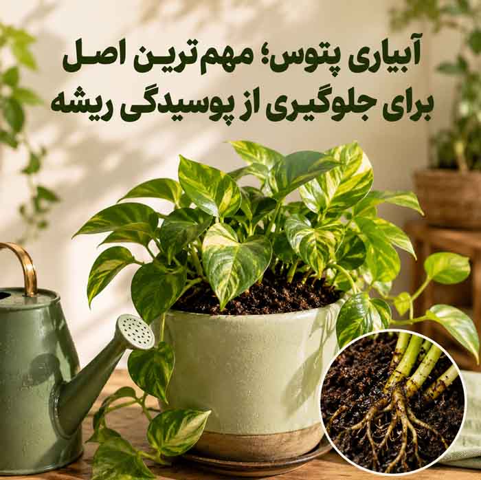 نگهداری پتوس در خانه؛ اصول آبیاری، نور و تکثیر؛ علت و راههای رفع زرد شدن برگها آبیاری پتوس؛ مهمترین اصل برای جلوگیری از پوسیدگی ریشه