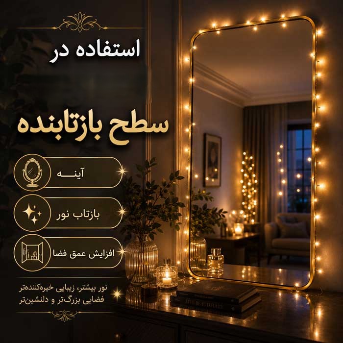 استفاده در اطراف سطح بازتابنده
