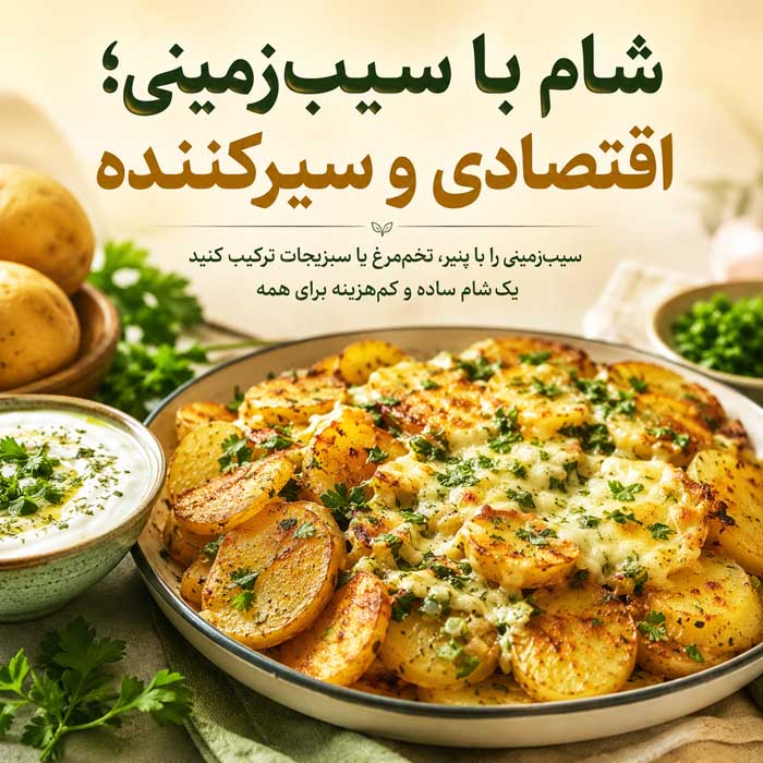 شام چی درست کنم؟؛ ایدههای سریع و کمهزینه؛ غذاهای ساده با مواد اولیه در دسترس شام با سیبزمینی؛ اقتصادی و سیرکننده