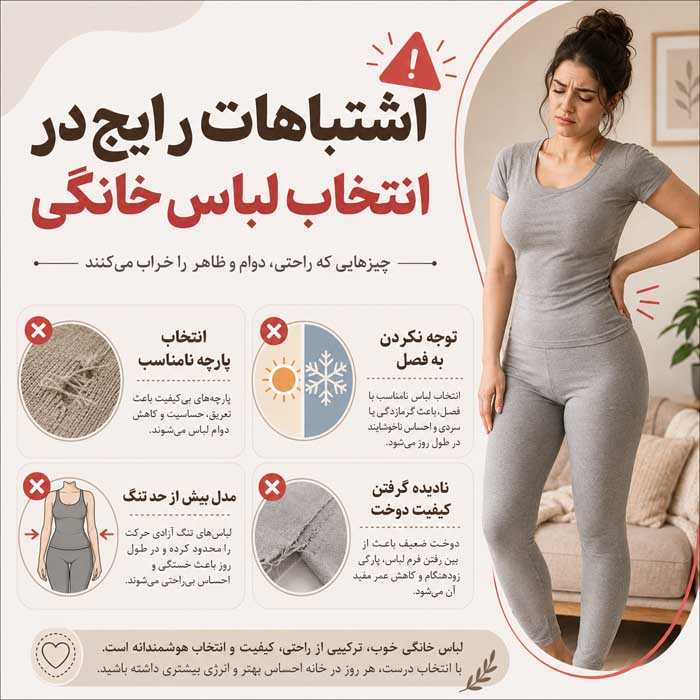 اشتباهات رایج در انتخاب لباس خانگی