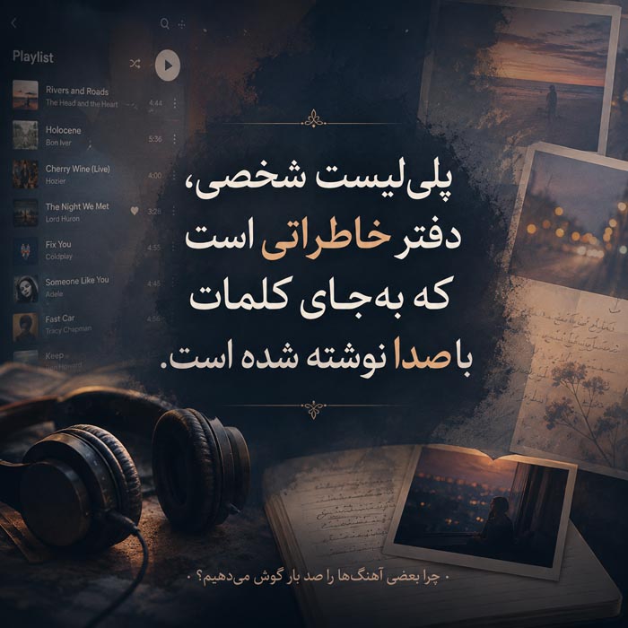 پلی لیست شخصی مانند دفتر خاطراتی است که به جای کلمات با صدا نوشته شده است