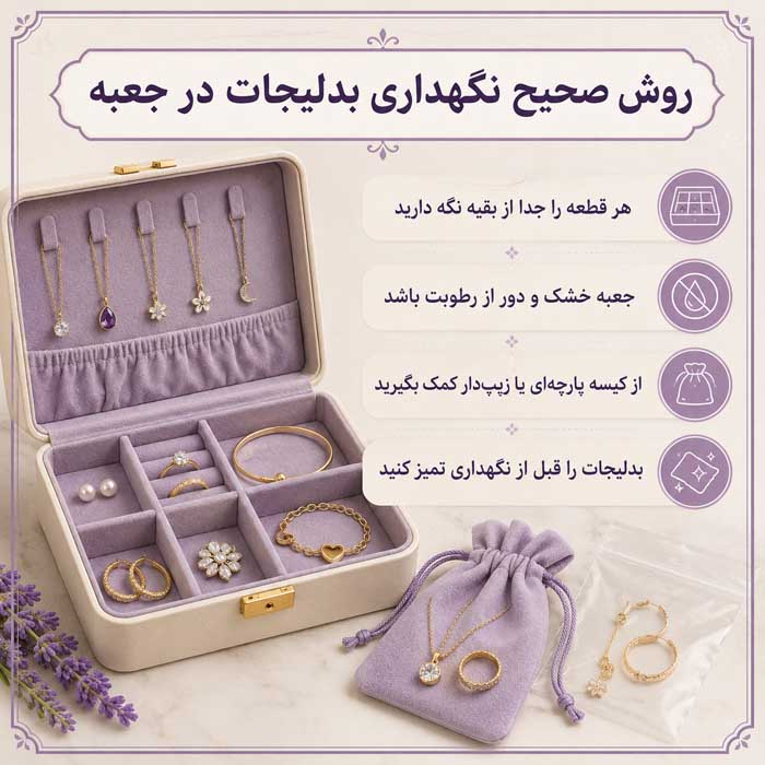 روش صحیح نگهداری بدلیجات در جعبه