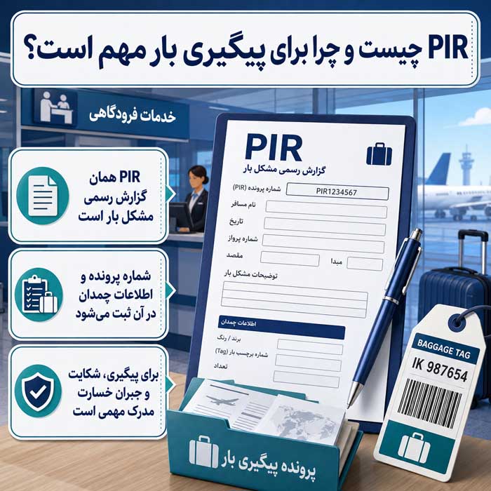 چمدان در فرودگاه گم شد چه کنیم؟؛ ثبت گزارش بار گمشده؛ مراحل پیگیری و درخواست خسارت PIR چیست و چرا برای پیگیری بار مهم است؟
