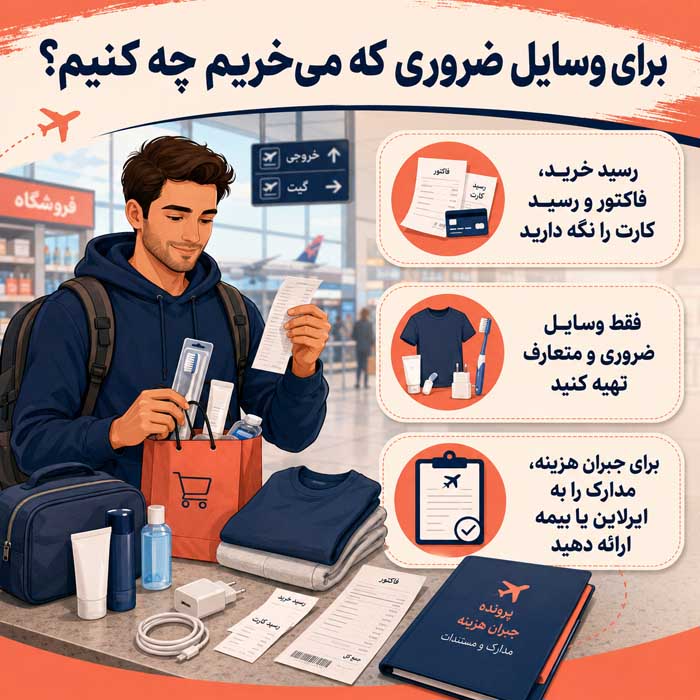 چمدان در فرودگاه گم شد چه کنیم؟؛ ثبت گزارش بار گمشده؛ مراحل پیگیری و درخواست خسارت برای وسایل ضروری که میخریم چه کنیم؟
