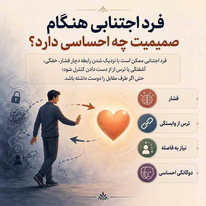 فرد اجتنابی هنگام صمیمیت چه احساسی دارد؟