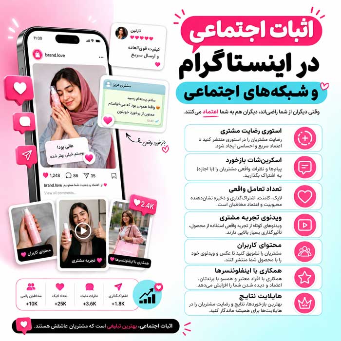 اثبات اجتماعی چیست؟؛ انواع Social Proof و روش استفاده؛ افزایش اعتماد و کاهش تردید مشتری در خرید اثبات اجتماعی در اینستاگرام و شبکههای اجتماعی