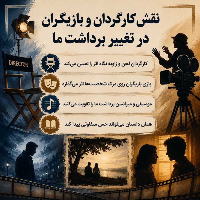نقش کارگردان و بازیگران در تغییر برداشت ما