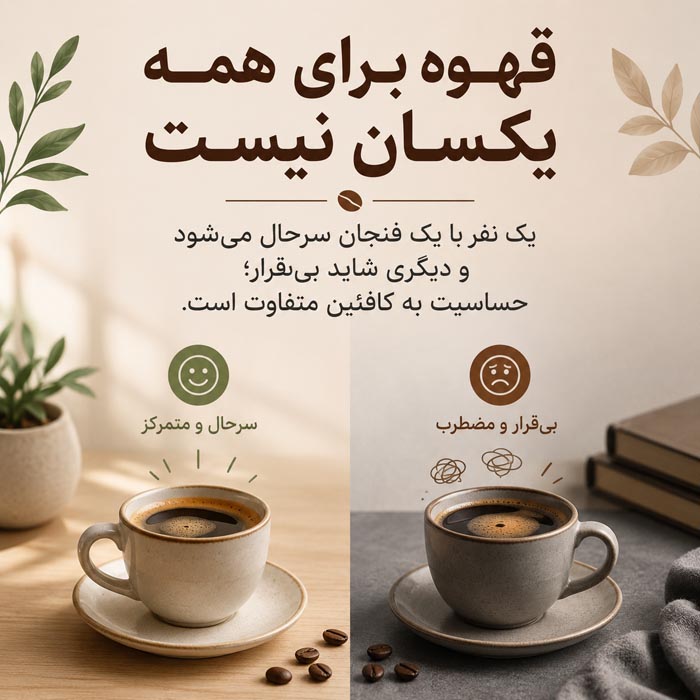 چرا یک فنجان قهوه گاهی بیشتر از یک استراحت ساده حالمان را عوض میکند؟ تفاوت واکنش افراد به یک فنجان قهوه و میزان کافئین