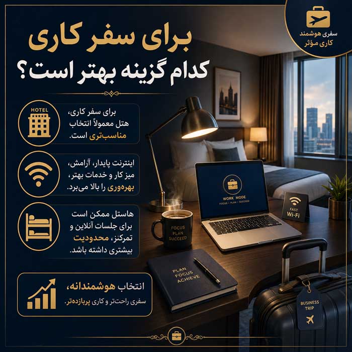 هتل بهتر است یا هاستل؟ مقایسه قیمت، امنیت، امکانات و حریم خصوصی برای سفر کاری کدام گزینه بهتر است؟
