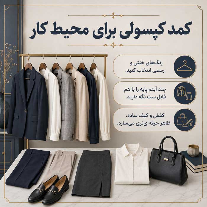 کمد کپسولی چیست؟؛ انتخاب لباسهای پایه و هماهنگ؛ ساخت استایلهای بیشتر با خرید کمتر کمد کپسولی برای محیط کار