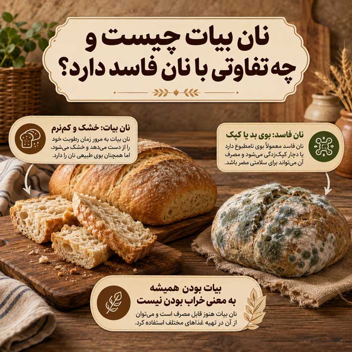 با نان بیات چه غذایی درست کنیم؟؛ ایدههای شیرین و شور؛ استفاده از نان اضافه بدون دورریز نان بیات چیست و چه تفاوتی با نان فاسد دارد؟
