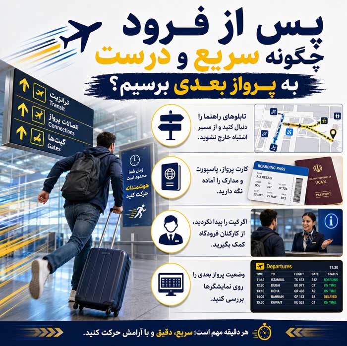 توقف بین دو پرواز چیست؟ راهنمای ترانزیت فرودگاهی و تعویض هواپیما ترانزیت با کودک، سالمند یا مسافر نیازمند کمک