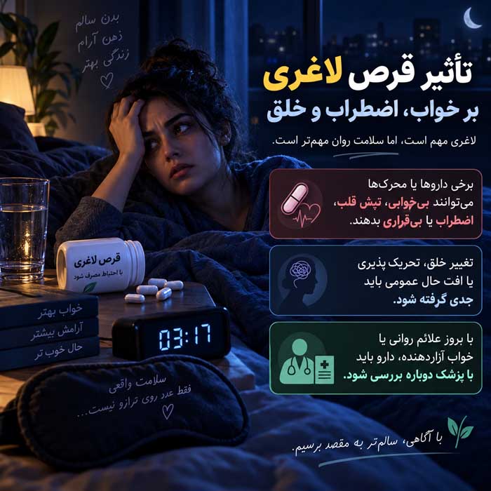 تأثیر قرص لاغری بر خواب، اضطراب و خلق
