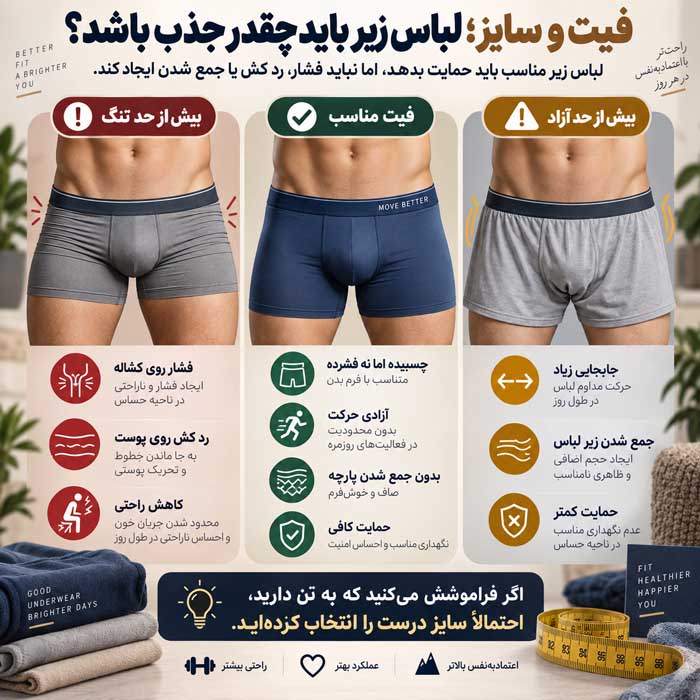 فیت و سایز؛ لباس زیر باید چقدر جذب باشد؟